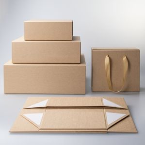 Commercio <span class=keywords><strong>all</strong></span>'ingrosso In-Stock personalizzato universale Kraft cartone ondulato LOGO stampato pieghevole cartella di commercio <span class=keywords><strong>estero</strong></span> imballaggio - Product Image 4