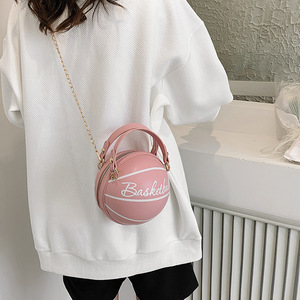 Bolsa Redonda Personalizada para Mulheres, Nova Bolsa de Ombro com Cadeado para Outono e Inverno 2025, Bolsa de Basquete e Futebol - Product Image 4
