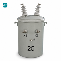 Transformador Regulador de Voltaje de 25kVA, Trifásico, 60Hz, Montado en Poste, para Distribución de Alta Tensión en Aldeas Montañosas Aisladas