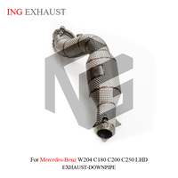 ING Great Fitment échappement pour Mercedes Benz tuyau de descente avec bouclier thermique W204 C180 C200 C250 2.0T accessoires de voiture main gauche