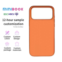 Étui de protection pour téléphone en silicone véritable anti-chute tout-en-un Minibook, couleur unie, pour 17 16 15 12 Pro Max Plus, haute qualité
