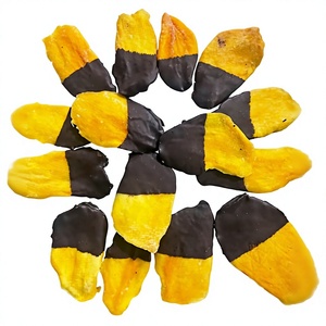 Mango Seco Suave Bañado en Chocolate, Fruta Tropical con Capa de Chocolate Negro Premium, Fabricación OEM/ODM, Empaque a Granel 5kg 10kg 20kg - Product Image 1