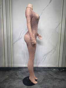 <span class=keywords><strong>Tenue</strong></span> de danse <span class=keywords><strong>sexy</strong></span> pour femmes avec combinaison ornée de strass scintillants pour les spectacles en boîte de nuit, les spectacles sur scène, les fêtes et les vêtements de fitness - Product Image 4