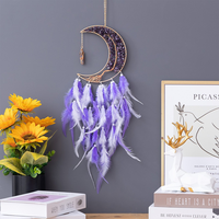 Attrape-rêves de décoration d'intérieur avec pierres semi-précieuses artisanales et éclats de cristaux mélangés