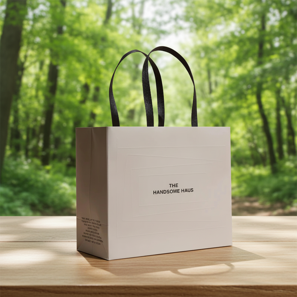 Custom Eco-Friendly Recyclable Luxury Kraft Paper Tote Bags and Gift Bags for Clothing Stores