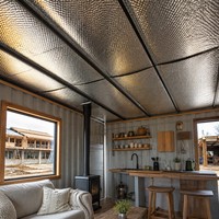 Isolation Réfléchissante pour Toit de Maison Conteneur Écologique Moderne avec 95% de Réflexion et R4.0 pour Cabines Préfabriquées
