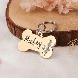 Vente en gros de médailles d'identification pour chien en acier inoxydable, personnalisables avec LOGO, motif animal marin, pailletées, multicolores, gravées, en forme d'os, accessoires pour animaux de compagnie, gravure laser DIY - Product Image 5
