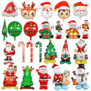 Toptan 4D 22 inç ayakta Elk alüminyum Mylar kullanımlık karikatür büyük noel helyum süslemeleri şişme parti folyo balon - Product Image 1