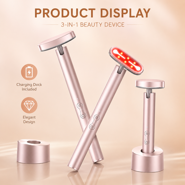 7-Color LED Facial Massager EMS Microcurrent Skin Care Device for Face & Neck