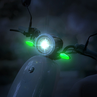 Clignotant Universel RVB pour Moto, Scooter, Projecteur Indicateur Ambre, Feu Arrière et de Virage