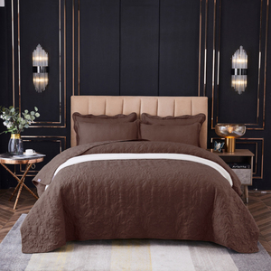 Ensemble de couettes et couvre-lits 3 pièces en polyester matelassé gaufré ultrasonique pour la maison, vente en gros - Product Image 3