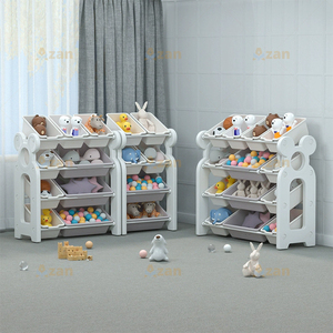 Armario de Almacenamiento de Juguetes para Niños con Diseño de <span class=keywords><strong>Mickey</strong></span>, Estante de Plástico de Varias Capas para Guardería, Organizador para Niños Pequeños, Venta al Por Mayor OEM - Product Image 5