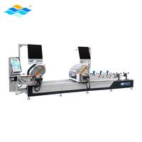 Machine de fabrication de fenêtres et de portes Scie à angle variable à double tête avec grand écran de profilés en aluminium