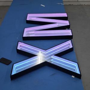 แก้วอะคริลิคคุณภาพสูง 3D LED ตัวอักษรกระจกกระจกอินฟินิตี้ป้ายพันชั้นกระจกสร้างสรรค์บ้านและร้านสวยงาม - Product Image 2