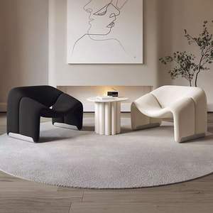 Sillón Individual de Lujo para Sala de Estar, Diseño Moderno, Silla Artística de Lana de Cordero, Mueble para el Hogar de Celebridades de <span class=keywords><strong>Internet</strong></span> - Product Image 4