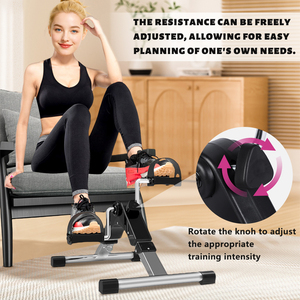 Mini bicicleta estática portátil de acero, Pedal de mano y pie, entrenador plegable para interiores, máquina de belleza para piernas, entrenador de bicicleta - Product Image 4