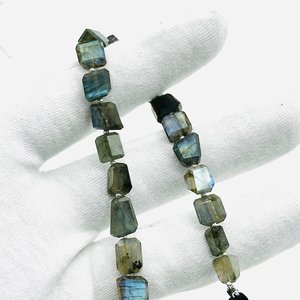 Centro de cuentas espaciadoras redondas de labradorita amarilla hecha a mano perforado para la fabricación de joyas creativas - Product Image 3