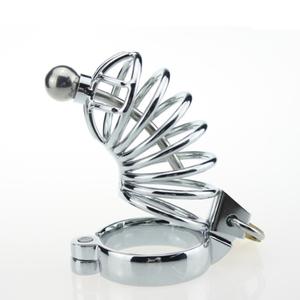 Cage de pénis en argent sterling, dispositif de chasteté métallique réglable, Cage avec pénis - Product Image 2