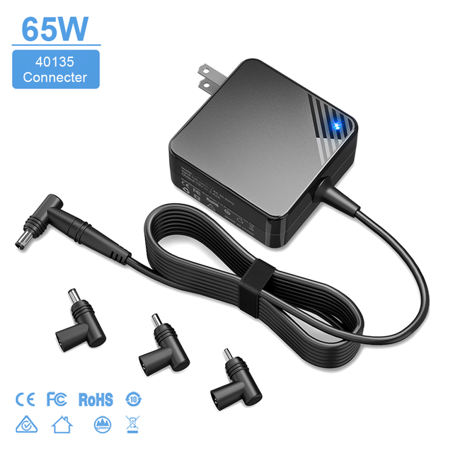 65W Laptop Charger 19V 3.42A 4.0*1.35mm 3.0*1.1mm 4.5*3.0mm 5.5*2.5mm Convertible DC Plug AC Power Adapter for ASUS Laptop