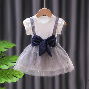 Vestido de Verano sin Mangas para Niñas 2025, Versión Coreana del Encantador Vestido de Princesa de Malla, Vestidos para Niñas, Moda Infantil con Lazo Grande - Product Image 4