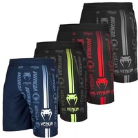 Shorts de boxe, fitness, entraînement, course à pied, Muay Thai Venom UFC Sanda pour hommes adultes, 100% polyester respirant, logo imprimé numériquement sur le devant, 160g