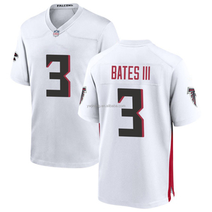 2024 Мужская футболка из Атланты на заказ американская футбольная рубашка с вышивкой Молодежная форма Спортивная одежда с логотипами - Product Image 3