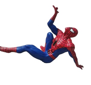 Vendita calda di alta qualità di grandi dimensioni in fibra di vetro resina Spiderman sulla parete statua scultura - Product Image 2