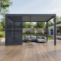Maßgefertigte Lamellendach-Pergolen Gartenmöbel Überdachung Markise Outdoor-Pavillon Luxuriöse Bioklimatische Aluminium-Pergola