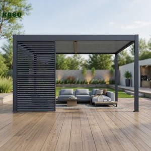 Pergole Bioclimatiche <span class=keywords><strong>in</strong></span> Alluminio di Lusso Personalizzate con Tetto a Lamelle, Gazebo da Esterno, Tenda da Giardino, Arredamento per Casa e Giardino - Product Image 5