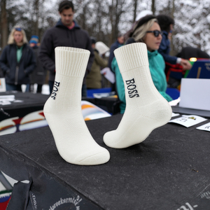 Mùa Đông Ngoài Trời Ấm Trại Phi Hành Đoàn Tùy Chỉnh Đệm Người Đàn Ông Phụ Nữ Dày Thoải Mái Nhiệt Terry <span class=keywords><strong>Merino</strong></span> Len Dệt Kim Cuff/Cơ Thể/Dưới - Product Image 1