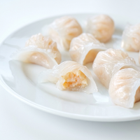 Chinese Food Breakfast Frozen Crystal Shrimp Dumpling Har Gow Ha Kao IQF Pre-Steamed Halal Ready to Eat Bulk Export Supply