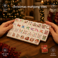 Tuiles de Mahjong de Noël Oh Line, Tuiles de Mahjong American Palm Royale, Commande minimum 1 ensemble, Jeu de société