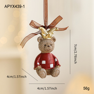 Nuevo Adorno Navideño Colgante de Resina Pintada a Mano de Alta Calidad, Ecológico, 1 Color, Campana Retro 3D, Estilo Americano de Dibujos Animados - Product Image 6