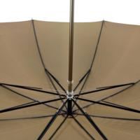 Parapluie de golf vintage à manche en bois, texture nid d'abeille marron classique, coupe-vent, grand parapluie droit avec sac à bandoulière