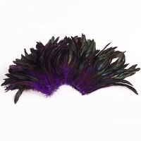 Offre Spéciale – Plumes de Coq Naturelles Demi-Bronzées de 6 à 8 Pouces, en Guirlande, pour Décoration de Vêtements de Carnaval