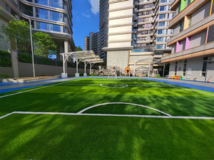 Cỏ nhân tạo bóng đá lĩnh vực cảnh quan đưa màu xanh lá cây cỏ tổng hợp Thảm cán cỏ Turf - Product Image 3