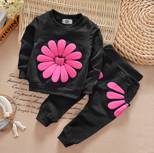Conjunto de 2 Piezas de Algodón con Estampado de Girasoles para Niños, Ropa Infantil al por Mayor de Turquía, Boutique de Ropa para Niñas - Product Image 5
