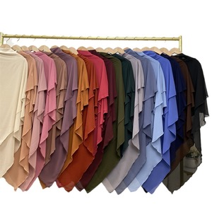 Abbigliamento Islamico di Tendenza: Sciarpa Musulmana, Hijab, Abaya, Burqa, Jilbab Lungo da <span class=keywords><strong>Preghiera</strong></span> a 2 Strati per Donne - Product Image 1