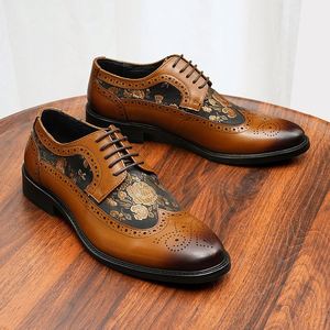 Zapatos Formales de Negocios de Cuero para Hombre y Mujer, de Otoño, Multiusos, con Cordones, Bordados y Grabados, Recién Lanzados y de Alta Venta - Product Image 1