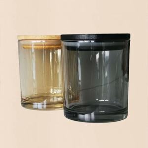 Bocaux à bougies en verre ambré <span class=keywords><strong>noir</strong></span> holographique brillant de 7 oz et 10 oz avec couvercles en bambou pour la fabrication de bougies - Product Image 3