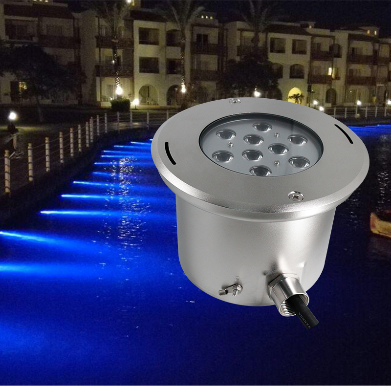 27W RGBW DMX LED Warm White Dimmable Swimming Pool Light 316L Stainless Steel IP68 Niche Underwater Light for Swimming Pools