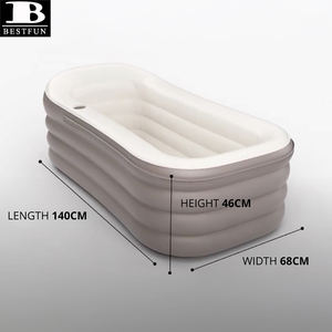 Baignoire <span class=keywords><strong>Gonflable</strong></span> Pliable Portable pour Adultes en PVC Épaissi, Baignoire Autonome pour <span class=keywords><strong>Spa</strong></span> à Domicile et Douche - Product Image 4