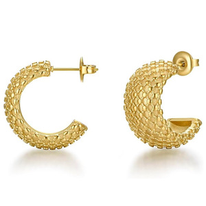 Orecchini a Perno con Texture Scolpita in Stile Francese per Donne, Accessori Vintage Chic per Orecchie, Regalo per Uso Quotidiano e Feste - Product Image 5