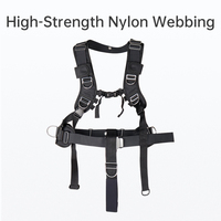 Harnais de plongée réglable avec curseur métallique moleté et composants en sangle nylon pour BCD de plongée libre OEM