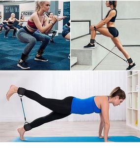 Adjustable Ankle Strap Resistance Band Set <b>Leg</b> Strength Training Ankle Cuff for Home Gym Fitness Equipment - Product Image 2