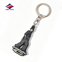 Longzhiyu 20Y Fabricant de porte-clés en gros, porte-clés personnalisés en PVC souple imprimé, porte-clés en caoutchouc souple personnalisés, porte-clés en PVC mignons de dessins animés