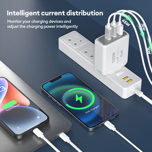<span class=keywords><strong>Moins</strong></span> <span class=keywords><strong>cher</strong></span> 100W Gan USB C chargeur rapide Type C PD adaptateur d'alimentation de charge pour Macbook Ipad Iphone <span class=keywords><strong>Samsung</strong></span> Galaxy Dell ordinateur <span class=keywords><strong>portable</strong></span> - Product Image 5