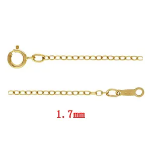 GLORY PACE 1.7mm cable necklace permanent Jewelry 14K Gold Filled Finished Chain Necklaces for Women Girls wholesale