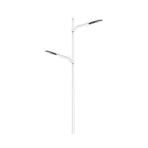 Thân thiện với môi năng lượng mặt trời ánh sáng đường phố cực 6 mét 8 mét <span class=keywords><strong>10</strong></span> mét đơn đôi cánh tay thép Vật liệu LED nguồn ánh sáng đường vuông - Product Image 4