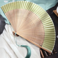 Kipas Lipat Bambu Desain Bunga Alami Buatan Tangan Dekorasi Rumah Hadiah Retro Wanita Modern Minimalis Pernikahan